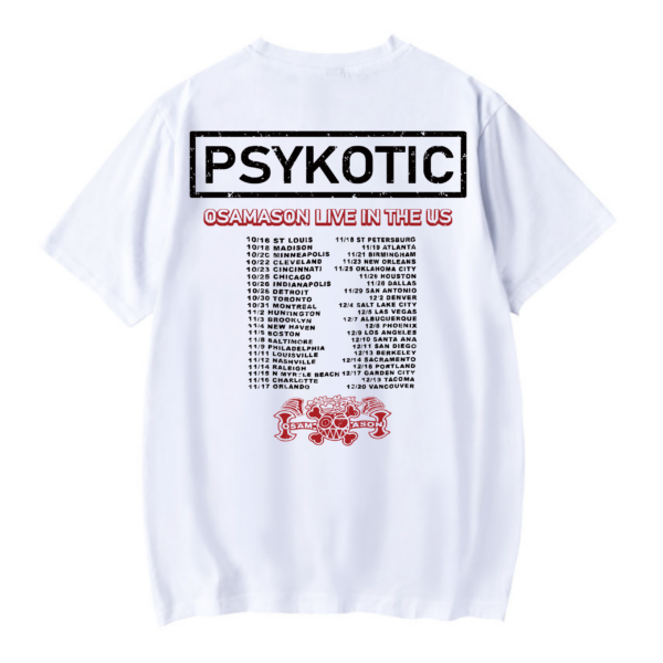Psykotic Us Tour White Tee